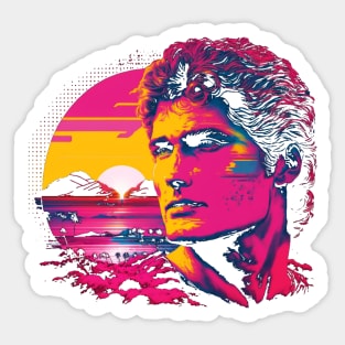 Synthwave David Hasselhoff Sticker